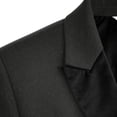 thumbnail image 6 of LMOIPLI Men's Double Breasted Tuxedo Suit Satin Peak Lapel Two Piece Blazer And Trouser Set Formal Outerwear For Wedding Guest Galas Evening Banquets & Prom Events Black XXL, 6 of 7