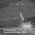 thumbnail image 4 of Parasol Cover With Tarpaulin, Parasol Cover, Weatherproof, Uv Resistant, Windproof And Snowproof, For Cantilever Parasol Black 265 X 40/70/50 Cm, 4 of 5