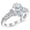platinum, variant on Platinum 6 Carat LAB GROWN IGI CERTIFIED DIAMOND Designer Four Prong Pave Set Round Pear Cut Diamond Engagement Ring (E-F Color SI1-SI2 Clarity 5 Ct Center)