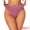 Purple, variant on Women's Mid Waisted High-Cut Full Coverage Plaid Briefs Medium Gray