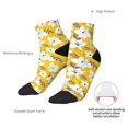 thumbnail image 4 of Uemuo Lilies Flowers Printed Crew Socks, Moisture-Wicking Socks, Athletic Socks for Men Breathable Cushion Socks Casual Sport Socks for Running Traveling, 4 of 6