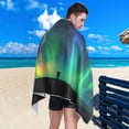 thumbnail image 5 of Coolnut Wild Aurora Borealis Beach Towel Soft Absorbent Quick Dry Sand Free Lightweight Polyester Camping Towels for Beach Travel Swim 30x60 in Wash cloth, 5 of 7