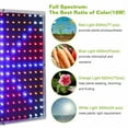 thumbnail image 4 of 8500W LED Grow Light Panel, 225 LED Full Spectrum Indoor Plant Light for Veg Flower, High Efficiency Coverage up to 32.5 sq ft, with Hanger & Timer, 4 of 8