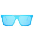thumbnail image 2 of Piranha Eyewear Owen Square Bamboo Sunglasses with Blue Mirror Shield Lens, 2 of 2