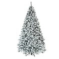 thumbnail image 1 of Árbol de Navidad Nevado Artificial 1.8 m con Base Metálica, Decoración Navideña Realista, 1 of 5