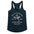 thumbnail image 1 of Yellowstone Dutton Ranch Cowboy Midnight Navy Women's Racerback Tank Top, 1 of 2