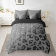 thumbnail image 2 of Castle Fairy Adults Leopard Cheetah Print Glitter Bedding Comforter Set 7-Piece,Sparkling Sequin Print King Bedding Sets,Abstract Gradient Ultra Soft Bed Sheets,Microfiber Bedroom Decor,Reversible, 2 of 8