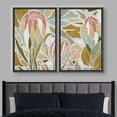 thumbnail image 2 of IDEA4WALL Framed Canvas Print Wall Art Set Tropical Monstera Leaf Colorful Collage Abstract Digital Art Decorative Bohemian Colorful Artwork for Living Room, Bedroom, Office - 24"x36"x2 Black, 2 of 5