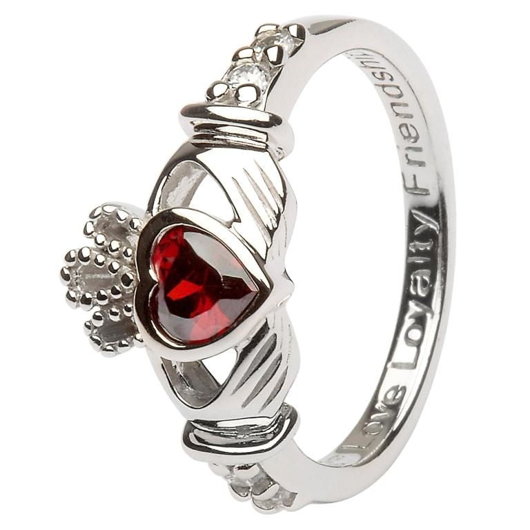 january birthstone ring silver