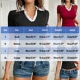 thumbnail image 3 of Womens Short Sleeve Shirts Summer Raglan T Shirts Basic Tees Collared V Neck Going Tops Slim Fit Y2K Clothes, 3 of 6