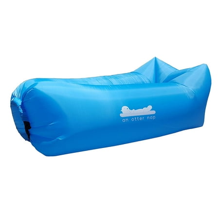 An Otter Nap Inflatable Lounger, Bag, Hammock, Air Sofa, Pool Float - Blue w/
