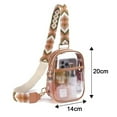 thumbnail image 4 of WBQ Clear Bag for Stadium Events, PVC Clear Sling Bag for Sport Concert, Clear Crossbody Bag Chest Bag Bag Purses for Concerts, Adjustable Strap Sling Backpack, 4 of 6