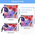 thumbnail image 3 of Reusable Food Storage Bags with Eco-Friendly EVA Lining Lunch Bag for Lunch, Travel & Organization Abstract Floral Designs, 3 of 8