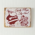 thumbnail image 2 of CTW Home 370599 Vintage-Inspired Santa Stop Here Wall Sign, 2 of 2