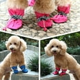 thumbnail image 4 of GASTROPOD 4Pcs Dog Shoes Adjustable Fit Dog Socks Anti-Slip Sole Dog Boots & Paw Protectors 3.5x2.5cm,Pink, 4 of 4