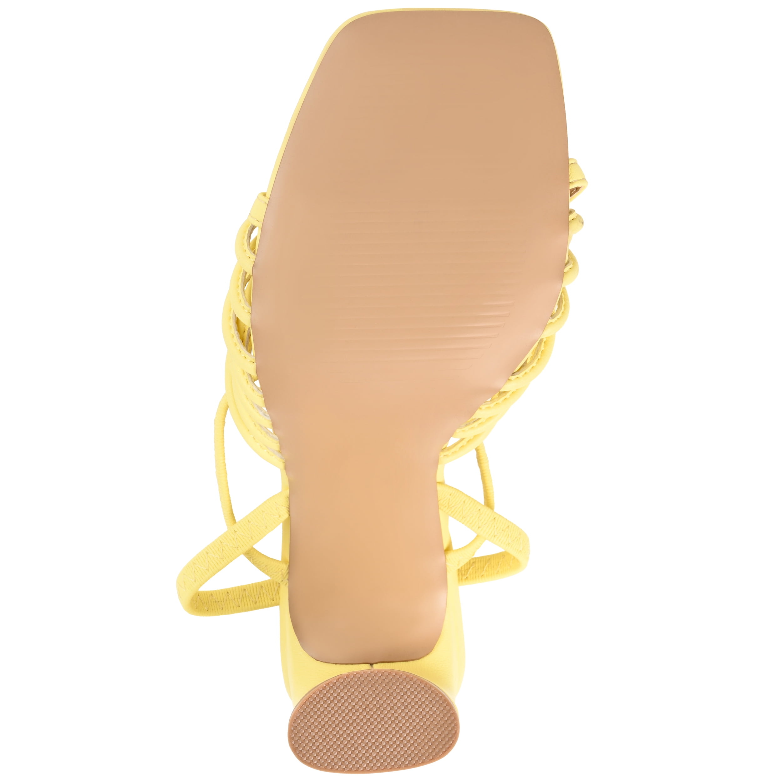 Journee Womens Hera Open Square Toe High Block Heel Sandals