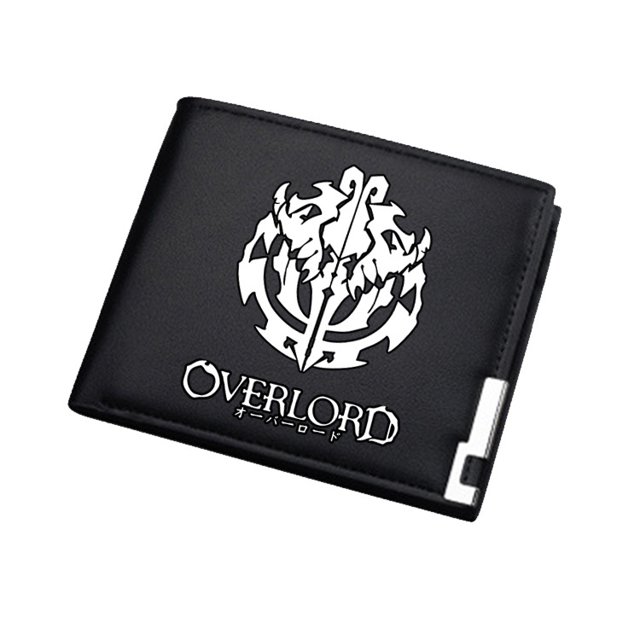 Cartera de piel sintética delgada y plegable con personajes de anime de Wallet Overlords