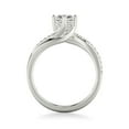 thumbnail image 3 of Ammo Jewel 14K White Gold Plated Twist Engagement Ring - 2.1 Ct Radiant Cut Lab-Created Simulated Diamond - Ideal for Proposals, Anniversaries, and Birthday Gifts for Women - Solitaire Design, 3 of 3