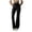 Black, variant on Women's High Waisted Boot Cut Yoga Pants 4 Pockets Workout Pants Tummy Control Women Bootleg Work Pants Dress Pants (Black, XL)