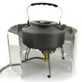 Camp Stove Windshield 9 Plates Stove Windscreen Folding Aluminum