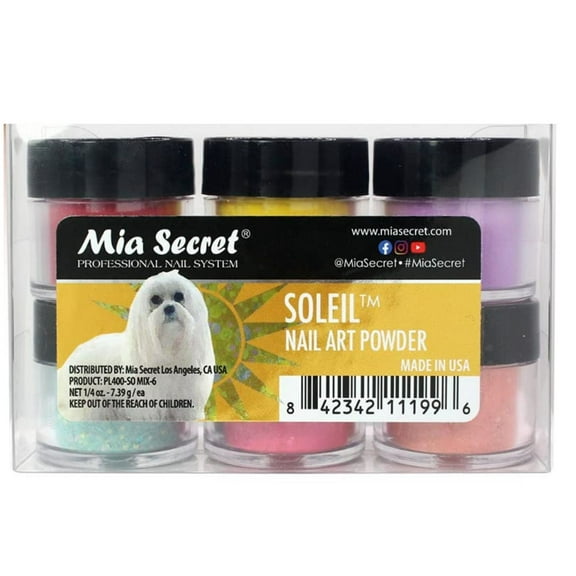 Mia Secret Soleil Nail Art Powder- 6 PCS