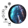 thumbnail image 4 of Salouo Crystal Pattern White Horse Print Spare Tire Cover 14-17 inch Spare Tire Protector Universal Tough Tire Wheel Cover for Trailer SUV and Truck-17 inch, 4 of 6