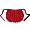 thumbnail image 1 of Medio delantal de algodón con encaje para mujer, delantal de sirvienta a la cintura, 1 of 4