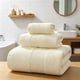 thumbnail image 1 of Juego de toallas de algodón extragrande de 3 piezas con toalla facial, de manos y de baño, multicolor, suave, altamente absorbente, de secado rápido, ligero y portátil., 1 of 6