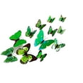 thumbnail image 3 of Toystoory 12 piezas 3D mariposa pegatinas de pared arte calcomanía PVC decoración del hogar tienda boda DIY Decoración del hogar verde, 3 of 6