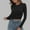 Black, variant on SHITINN Tshirts Shirts for Women Women's Round Neck Long Sleeve Knit Ribbed Fitted Crop Top Casual Basic Shirts Womens Summer Tops Short Sleeve Summer Tops for Women
