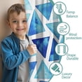 thumbnail image 3 of Blackout Kids Curtains,Blue Watercolor Triangle Pattern Childrens Insulated Curtains Set Of 2,Bedroom Essentials,Toddler Room Decor 42"x54", 3 of 5