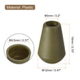 thumbnail image 2 of Unique Bargains 20Pack Plastic Cord Lock Bell End Stopper Cord End Lock Rope Fastener, Dark Green, 2 of 5