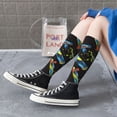 thumbnail image 5 of Daiia Sports Socks Colorful Skateboard Printed Novelty Crew Socks for Men Women Knee High Socks Cotton Socks Soft & Breathable Support Unisex Socks, 5 of 9