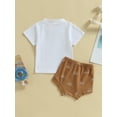 thumbnail image 4 of Bagilaanoe 2pcs Newborn Baby Boy Short Pants Set Print Short Sleeve T-Shirt Tops + Shorts 6M 12M 18M 24M Infant Casual Summer Outfits, 4 of 9
