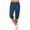Navy, variant on Lenpel Women's Yoga Capri Joggers Fashion Drawstring Elastic Waist Cropped Pants with Pockets Comfy Lightweight Workout Lounge Pants