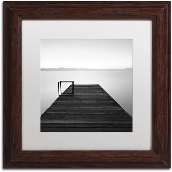 Trademark Fine Art "Cube" Canvas Art by Moises Levy White Matte, Wood Frame