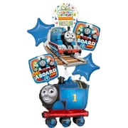 MAYFLOWER PRODUCTS Thomas the Train Party Supplies Birthday Balloon Buddies Tank Engine Balloon Bouquet Decorations