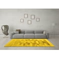 thumbnail image 3 of Ahgly Company Machine Washable Indoor Rectangle Abstract Yellow Contemporary Area Rugs, 8' x 10', 3 of 4