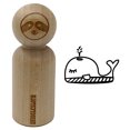 thumbnail image 1 of Snoozing Whale Doodle Rubber Stamp for Scrapbooking Crafting Stamping - Small 3/4 Inch, 1 of 7