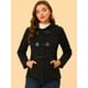 thumbnail image 2 of Chaquetón Allegra K con capucha y bolsillos profundos cremallera delantera corta tipo trenca para mujer Negro S, 2 of 6