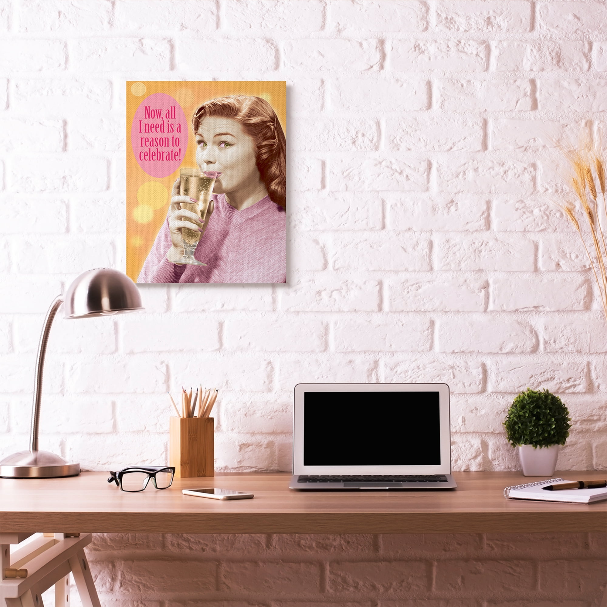 Stupell Home Décor Typography Canvas Art Print, 1.5 in x 24 in