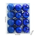 thumbnail image 6 of Ouuluon 24Pcs Shatterproof Christmas Baubles, Matte Shiny Glitter Xmas Ornament Balls Tree Hanging Decor, 6 of 6