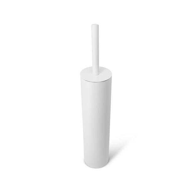 Cepillo para Baño Escobilla para Inodoro Cepillo para Lavar Baño Slim Soporte Blanco Mate Acento