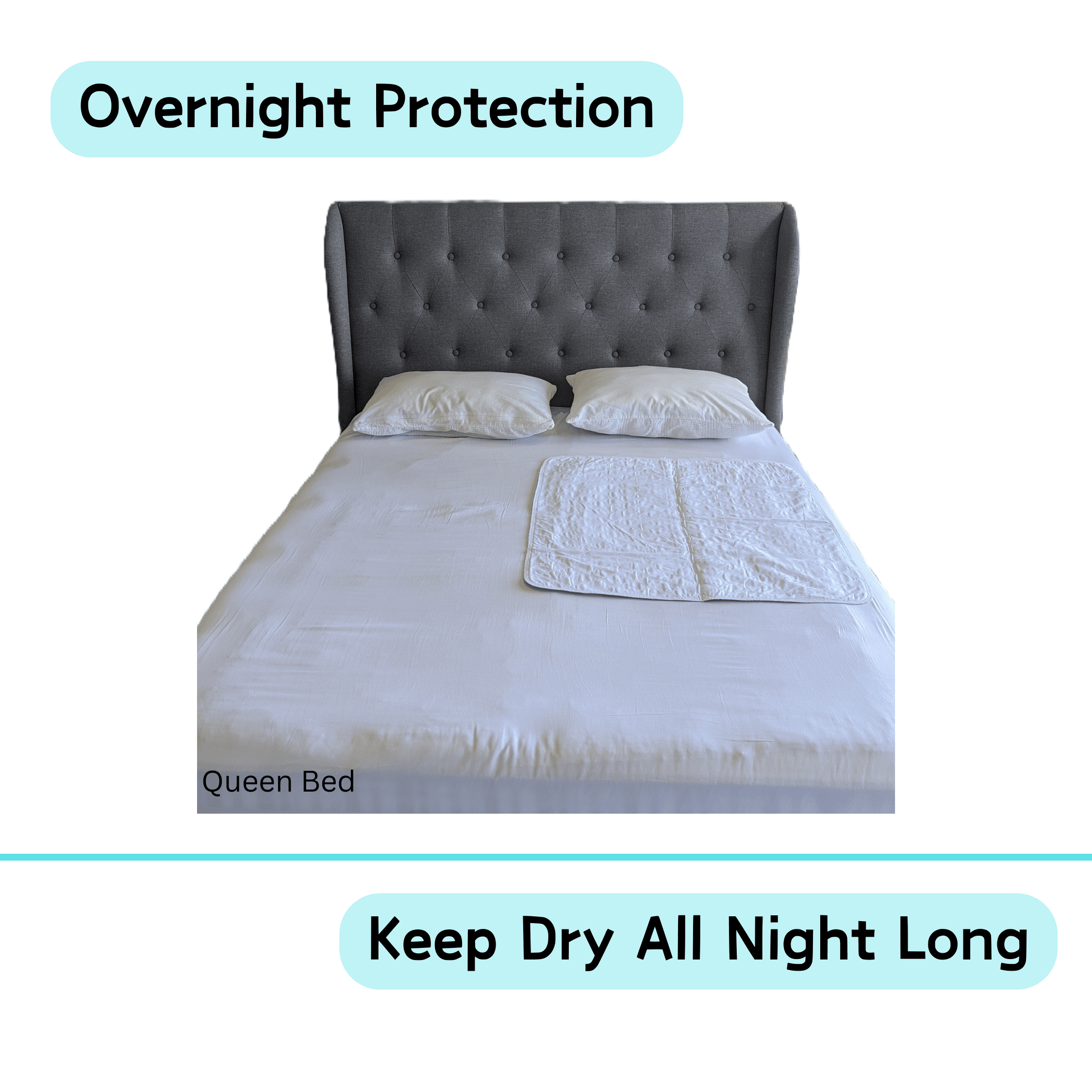 6 Pack Bed Pad Washable Incontinence Underpad - Absorbent Waterproof Urinary Protection for Seniors, Children 36 x 34 Blue