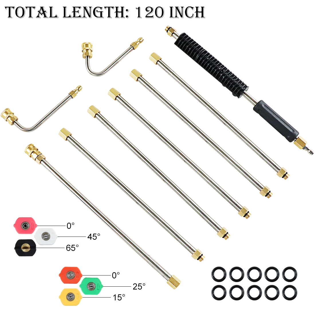 SEKKVY Pressure Washer Extension Wand 10Ft Power Washer Lance 6 Nozzle