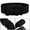 Black, variant on INSPIRE CHIC Women's Chiffon Press Stud Button Textured Band Waist Belt Black