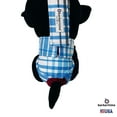 thumbnail image 3 of Barkertime Blue Plaid Premium Waterproof Escape-Proof Washable Dog Diaper Overall - Made in USA, 3 of 6