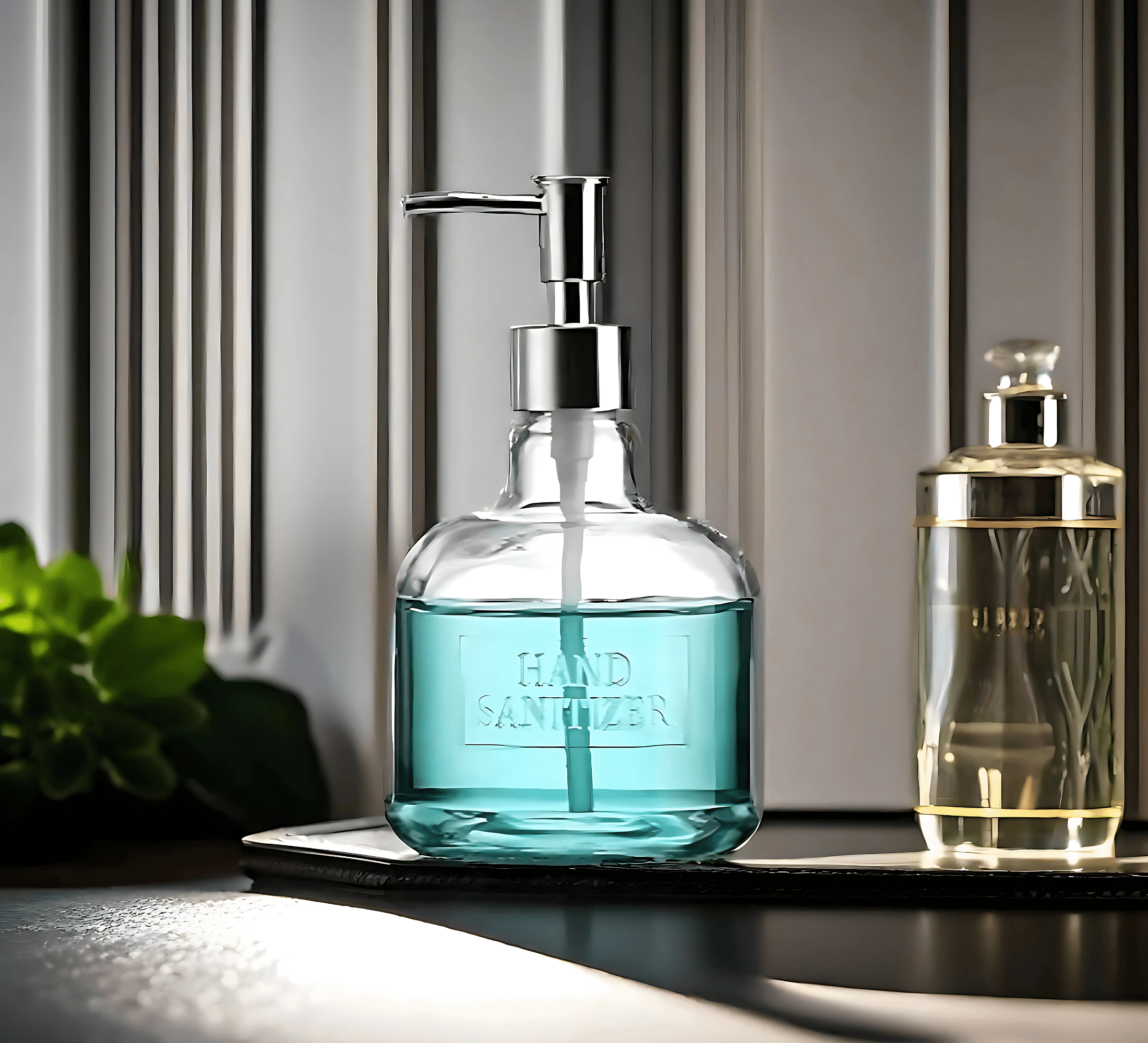 Glass 18 oz Freestanding Soap & Lotion Dispensers