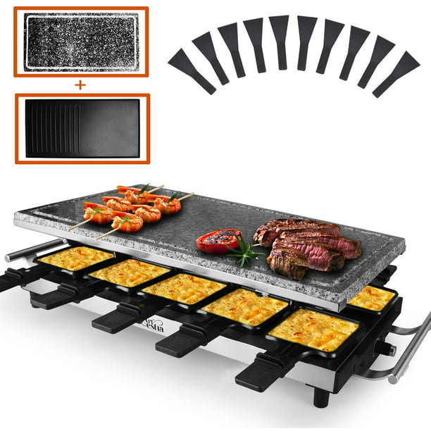 Welkom ik luister naar muziek Lyrisch Artestia raclette table grill,1500W indoor raclette grill,10 Paddles Korean  BBQ Grill,electric indoor grill with raclette stone and Non-Stick  Reversible Aluminum Plate for Parties and Family - Walmart.com