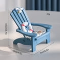 thumbnail image 5 of Sinkoo 4 Pcs Wooden Handmade Mini Beach Chair Ornament Decorations for Bedroom, Office, Nautical Ocean Home Decor, Article Home, Coastal Beach Decor (blue), 5 of 7